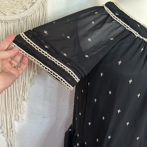 Axes black and cream large oversized pocket mini dress medium - Picture 3 of 8